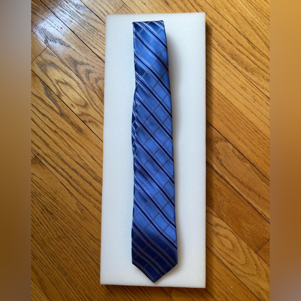 Michael Kors silk tie blue & silver NWT Nordstrom